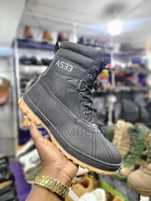Original As33 Black Leather Boot With Tan Sole