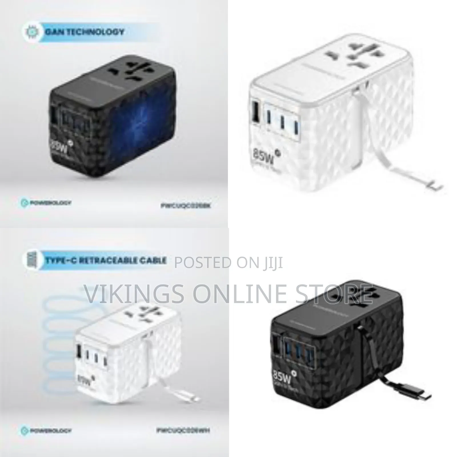 Powerology Pd70w Pwc026 4-Port Universal Gan Super Charger