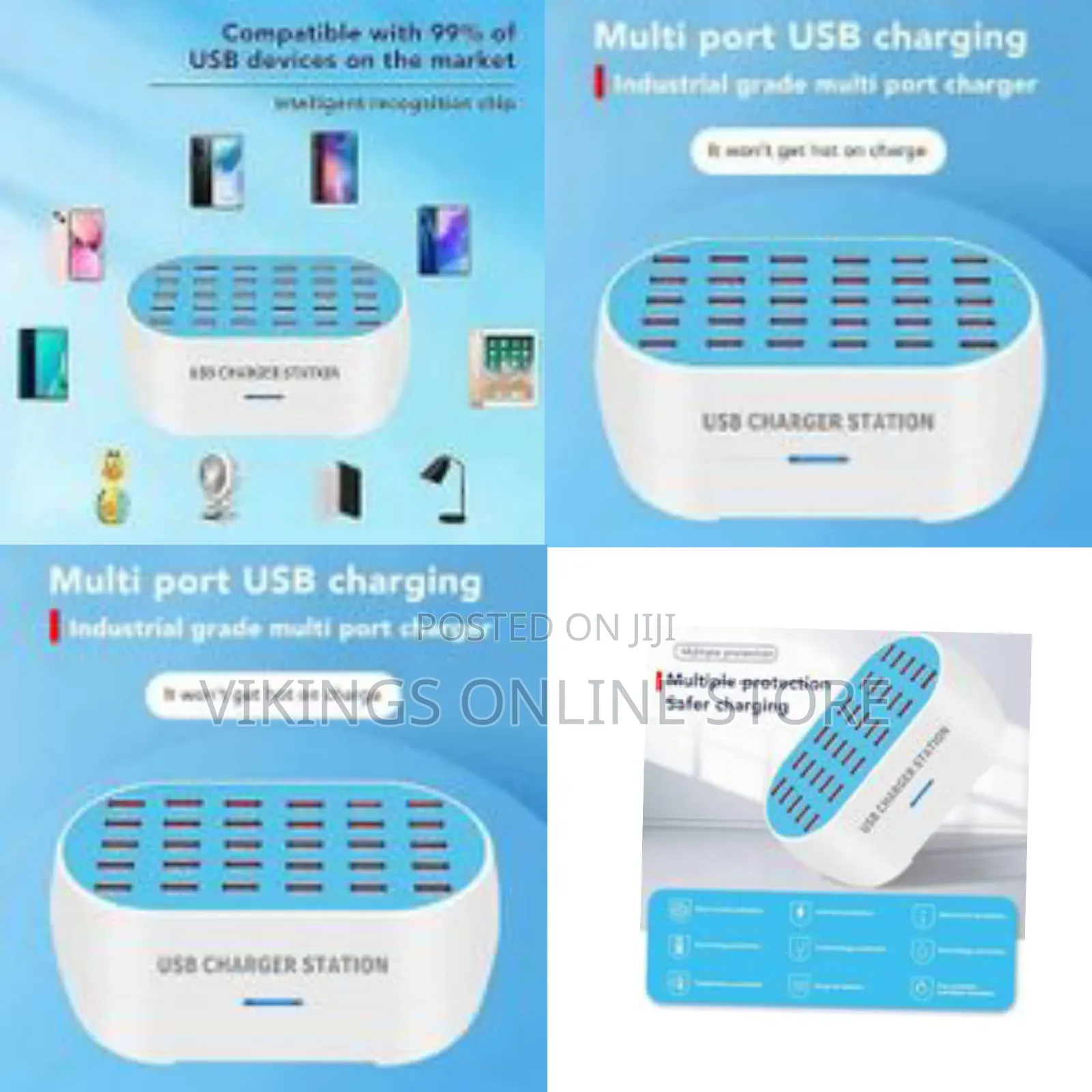 Usb Charging Station for Multiple Devices, 30 Port 160w Charging Hub