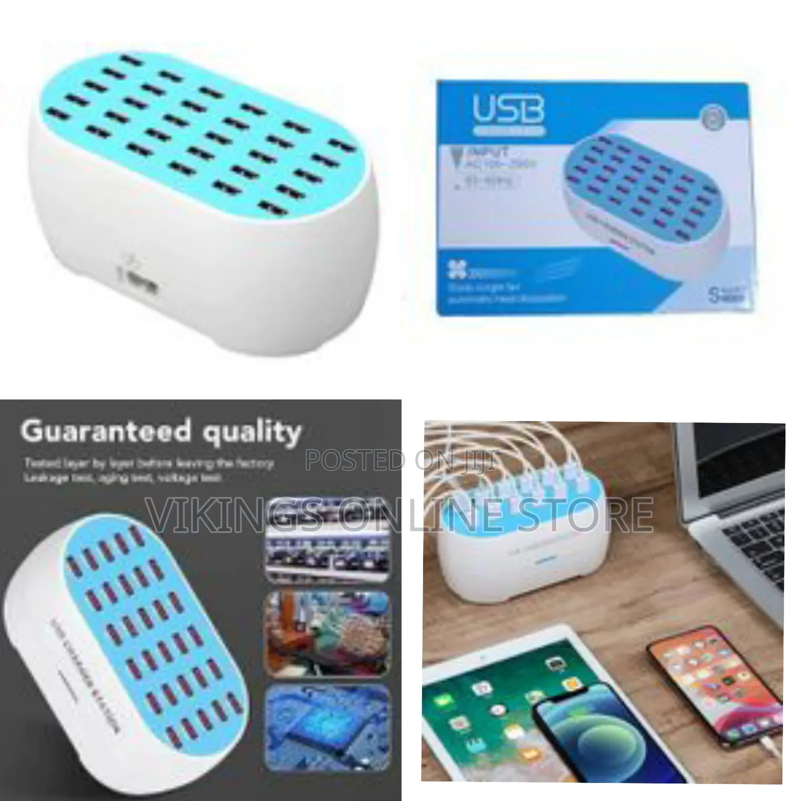 Usb Charging Station for Multiple Devices, 30 Port 160w Charging Hub
