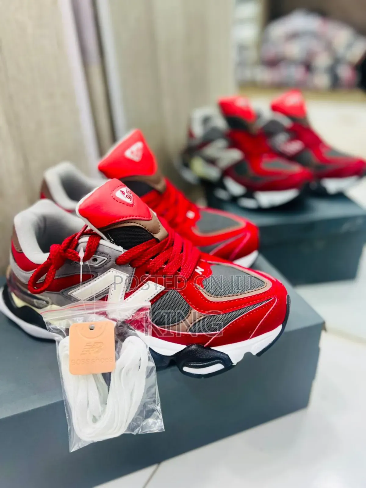 New Balance 9060 in a Red and Grey