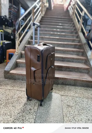 Original Coeur Leather Suitcases. Small Size. Brown Color