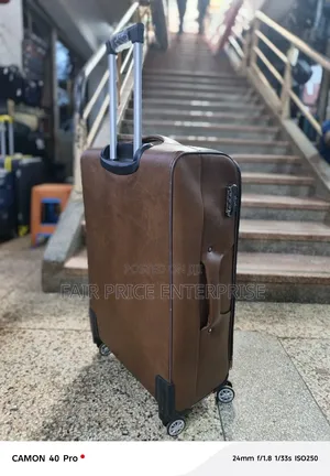 Original Coeur Leather Suitcases. Small Size. Brown Color