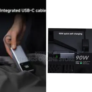 Porodo 165w Power Bank 10000mah - Integrated Usb-C Integrated Cable