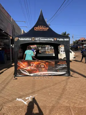 A 10ft by 10 Ft Black Commercial Tent