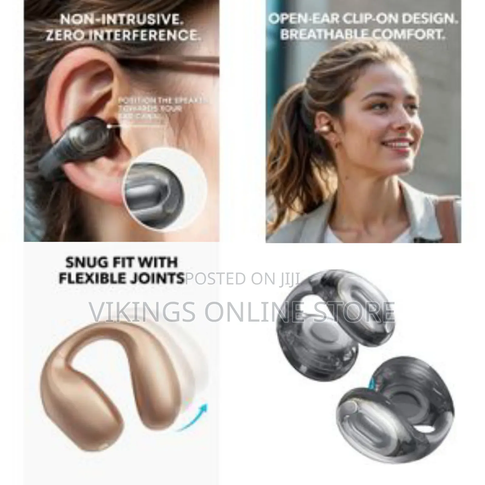 Soundcore C40i by Anker, Open-Ear Earbuds, Clip-on Headphones Flexible