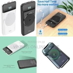 Hoco J76 Mobile Power Bank With Magnetic Wireless Charging, 10000mah