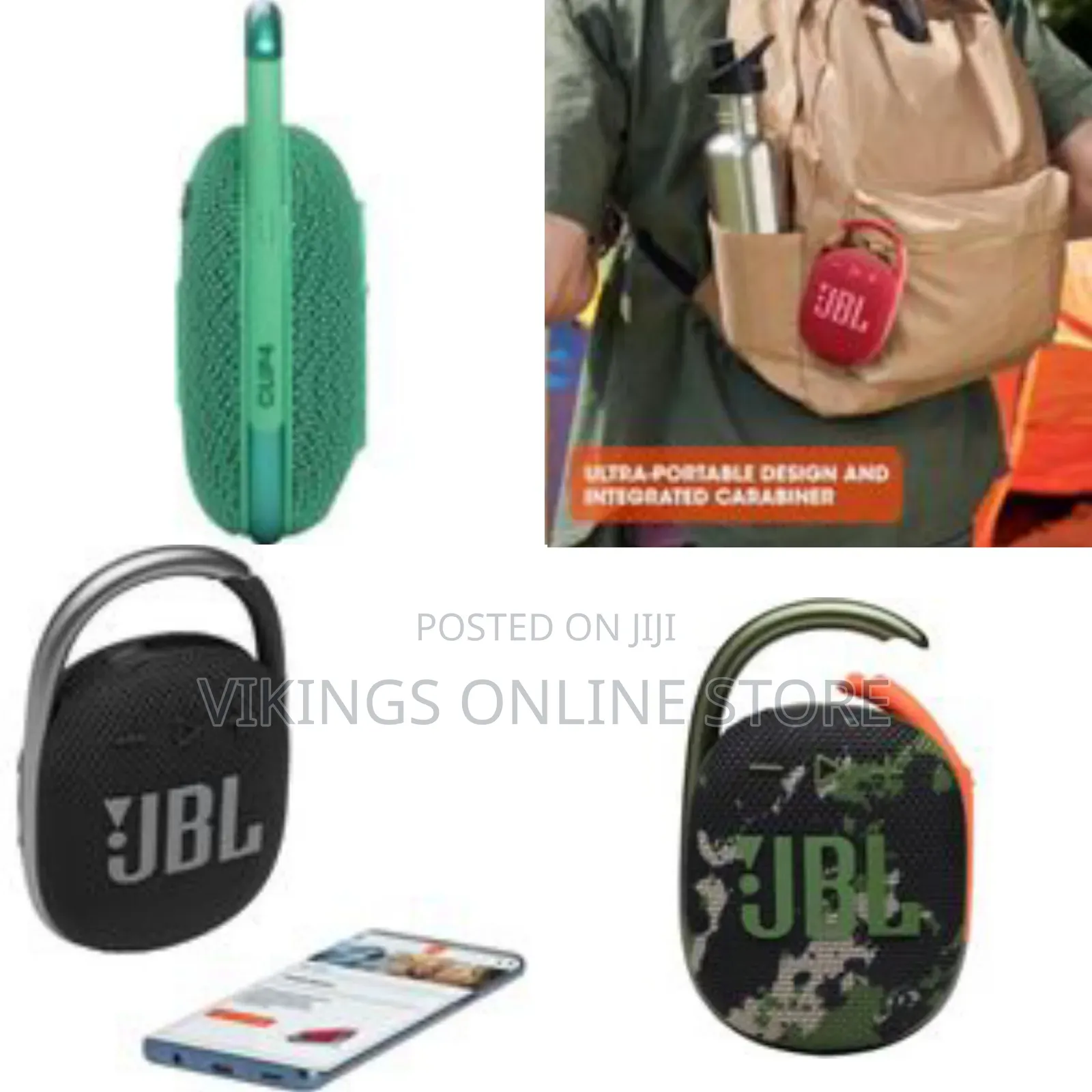 JBL Clip 4 - Portable Mini Bluetooth Speaker Big Audio and Punchy Bass