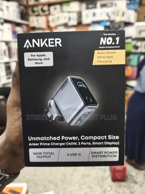 Anker Prime 160watts Smart Adapter With 3 Ports and Smart Display