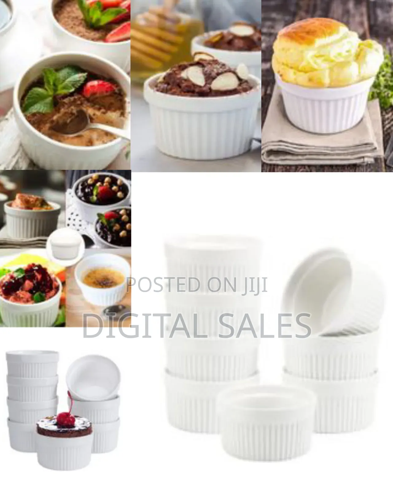 6 Oz, Set of 8, Creme Brulee Ramekins, Souffle Dishes
