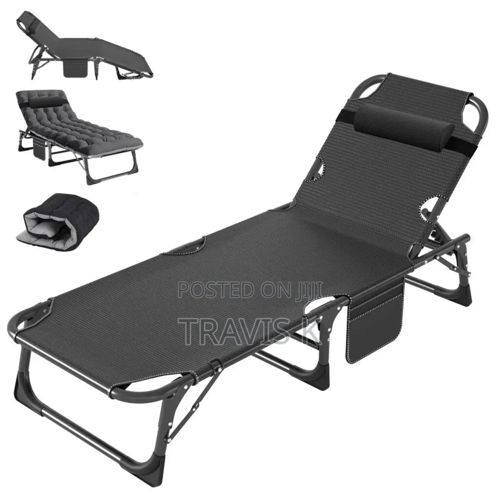 Portable Light Weight Foldable Bed Recliner