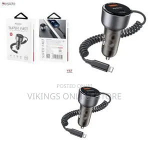 Yesido Y57 50w Cell Phone Super Fast Car Charger Included Cigarette