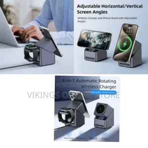 Green Lion 4 Device Multi Wireless Charger With Adjustable Viewing
