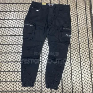 Black Original Men's Zipper Cargo Pants