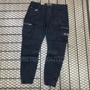 Black Original Men's Zipper Cargo Pants