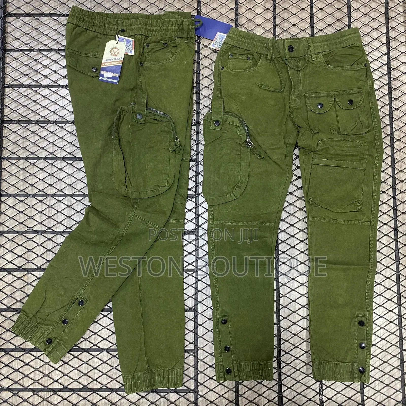 Green Original Cotton Cargo Pants Size 30 to 40