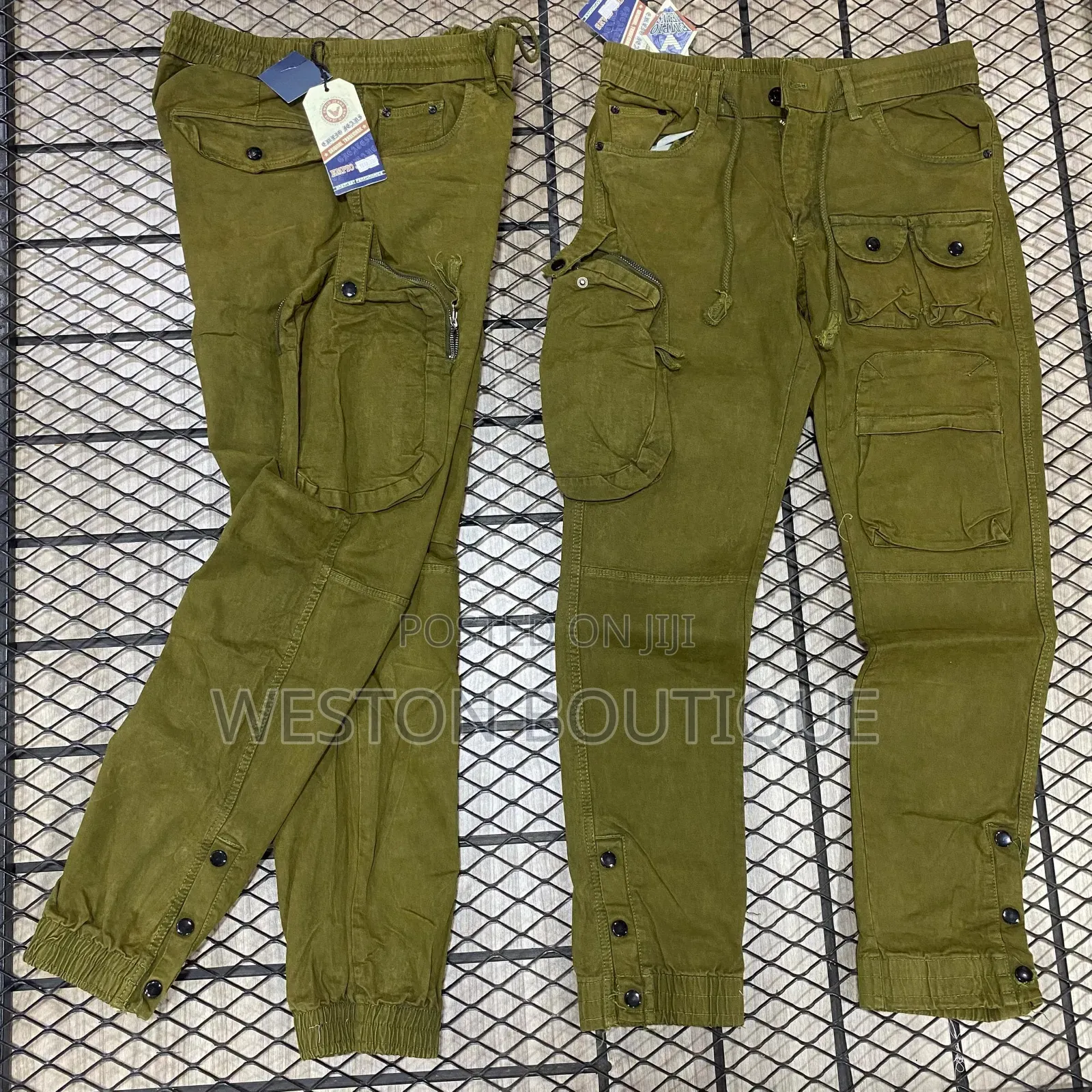 Green Original Cotton Cargo Pants Size 30 to 40