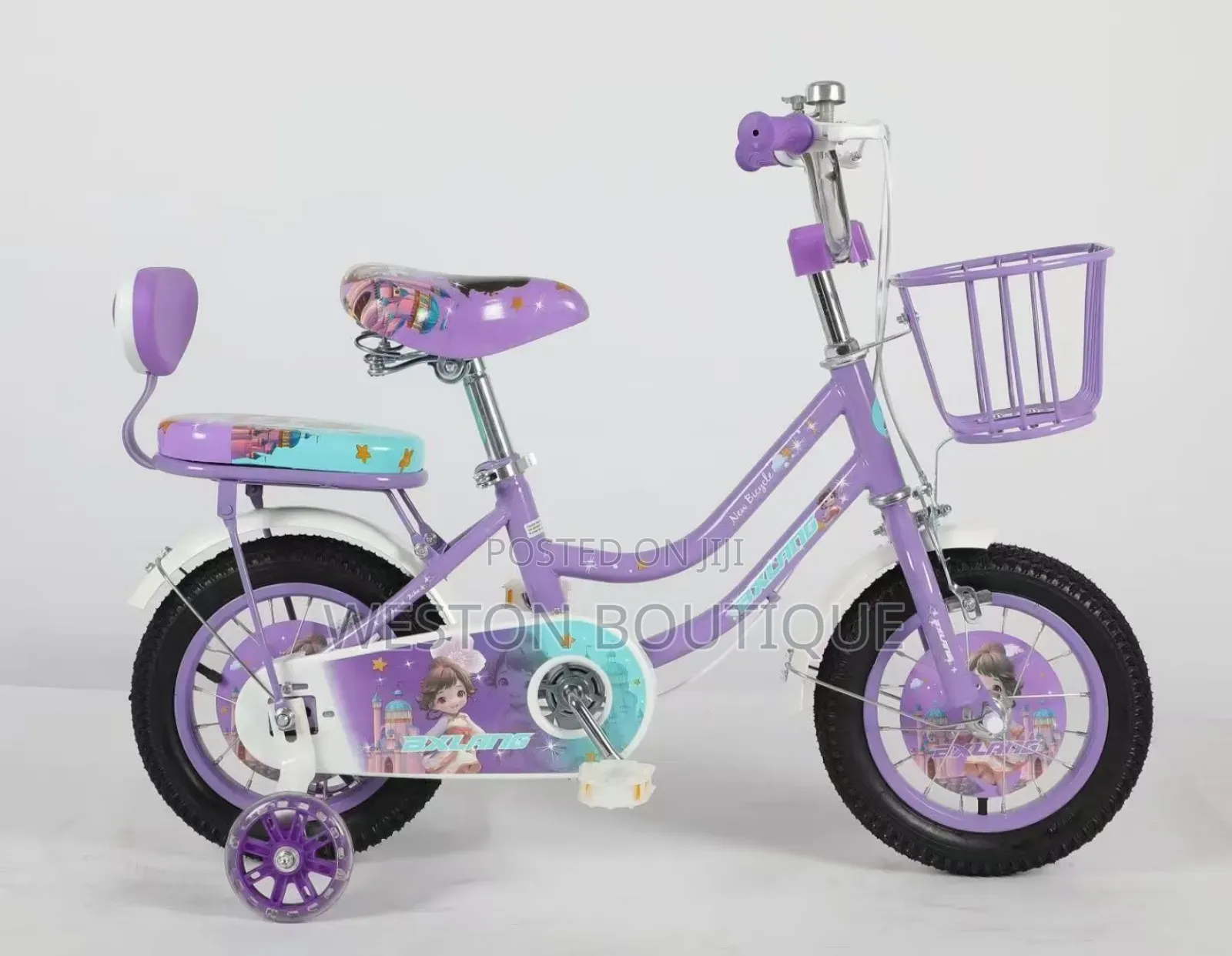 2 to 6 Years Old Girls Bike With Training Wheels