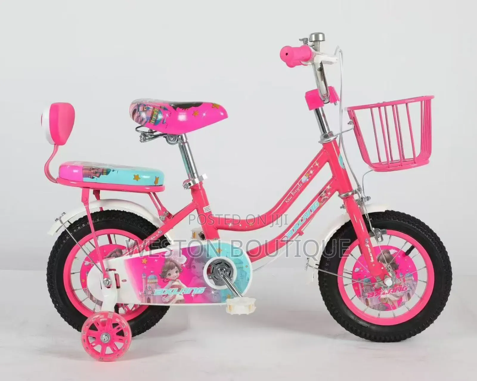 2 to 6 Years Old Girls Bike With Training Wheels