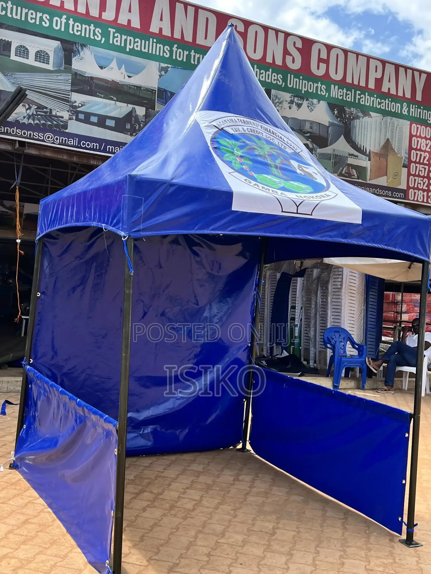 A 2m by 2m Blue Tent