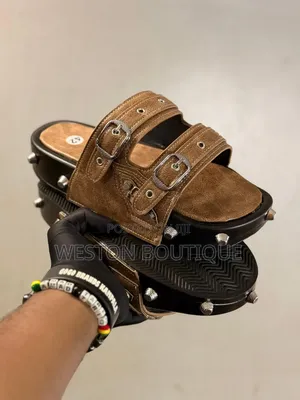 Two Strap Original Leather Men's Sandals