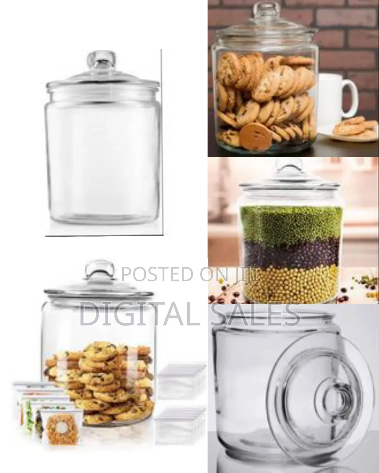 6l Airtight Glass Sweet Cookie Candy Jar