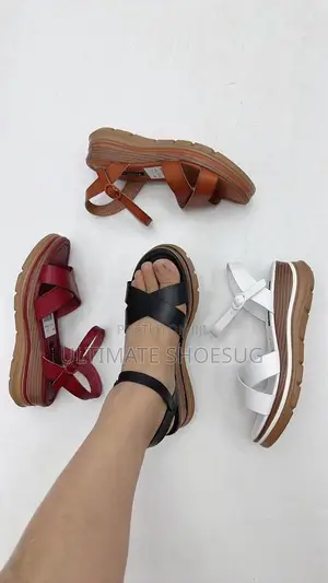 High Leather Wedges Shoes