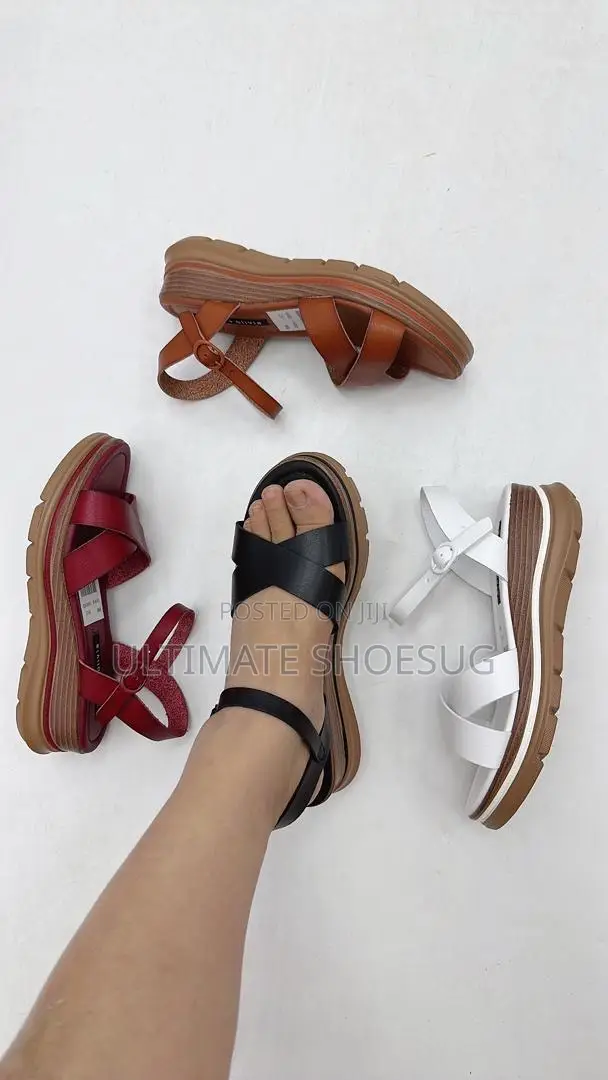 High Leather Wedges Shoes