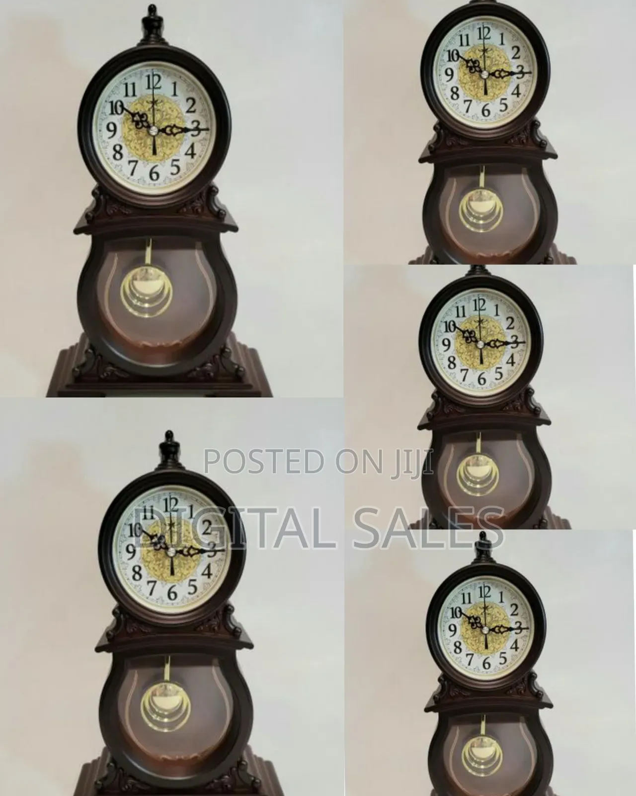Clocks, Fireplace Clock With Pendulum Wood Retro Desk Clock