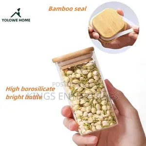 12pcs Glass Spice Jars With Bamboo Lid