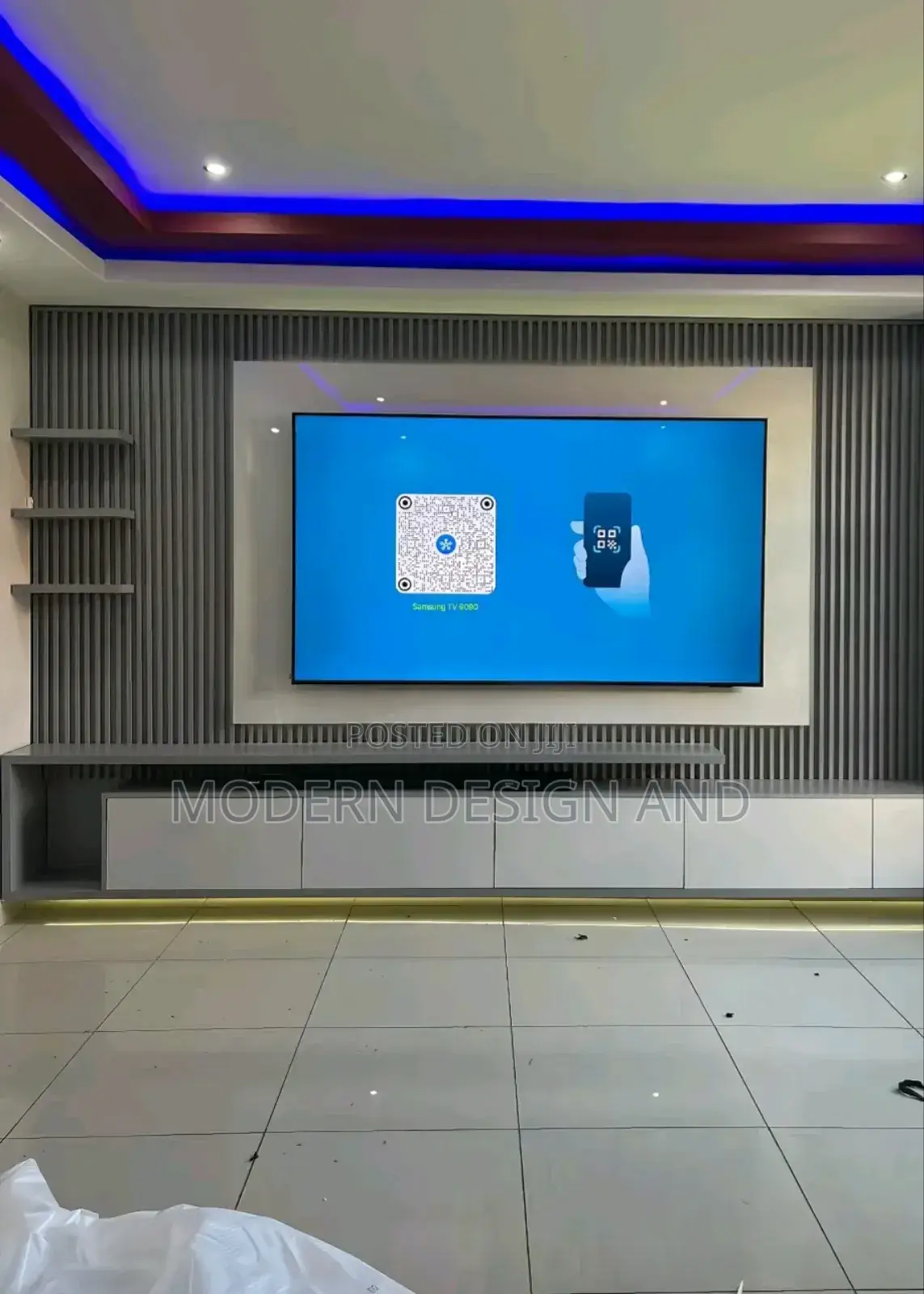 Flutted Panelling Wall Tv Unit Kyanja