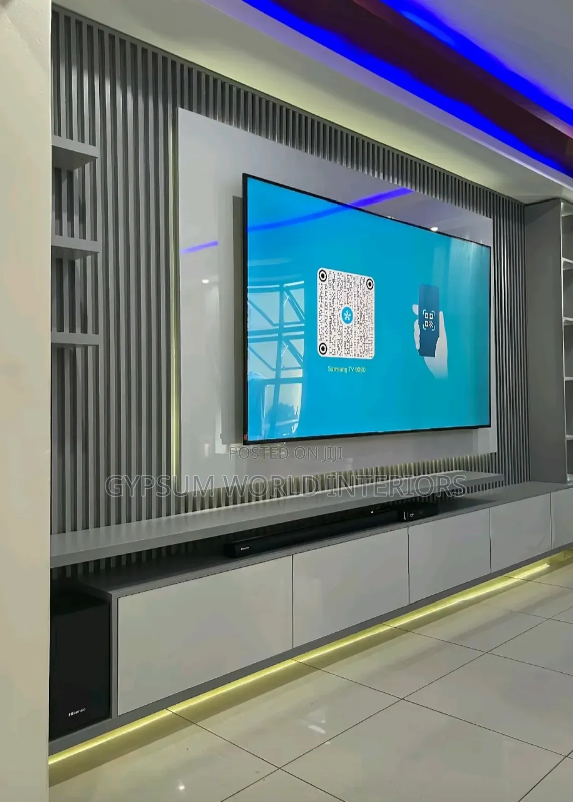 Flutted Panelling Wall Tv Unit Kyanja