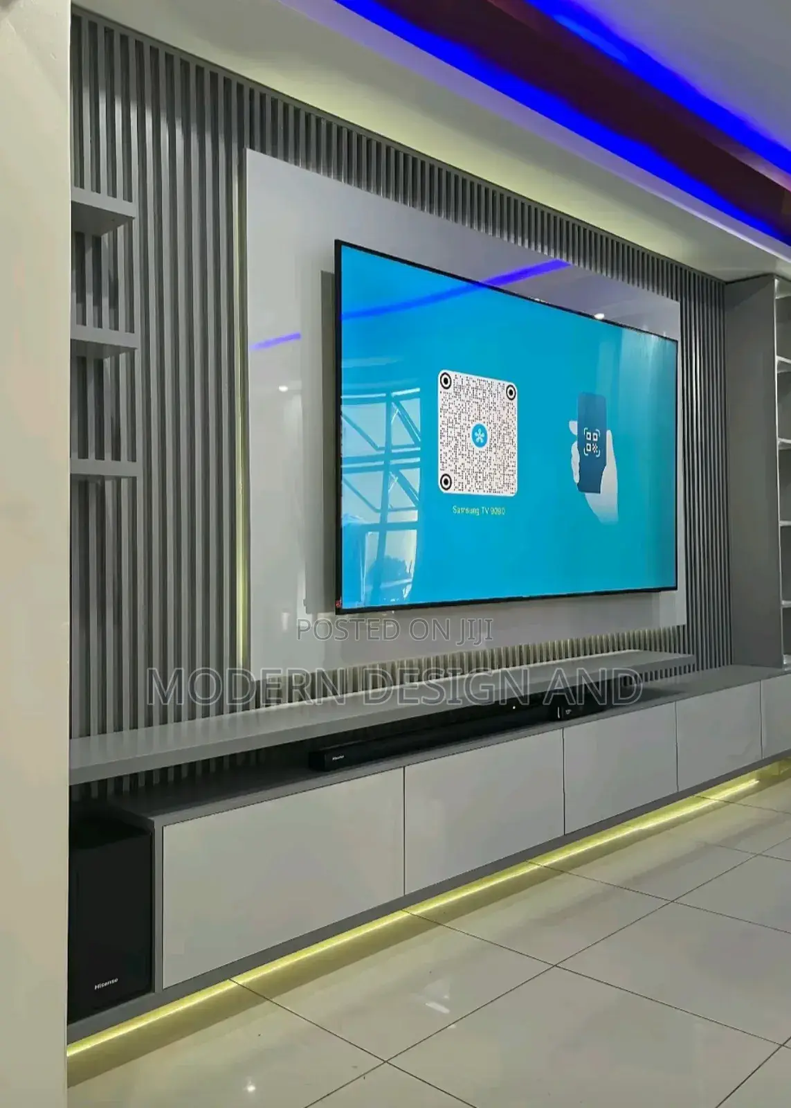 Flutted Panelling Wall Tv Unit Kyanja