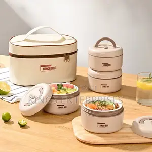 Portable 4 PCS Thermal Insulated Lunch Box
