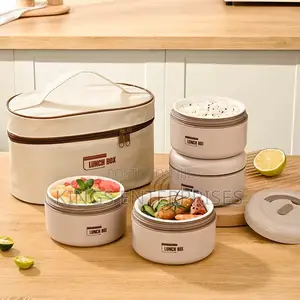 Portable 4 PCS Thermal Insulated Lunch Box