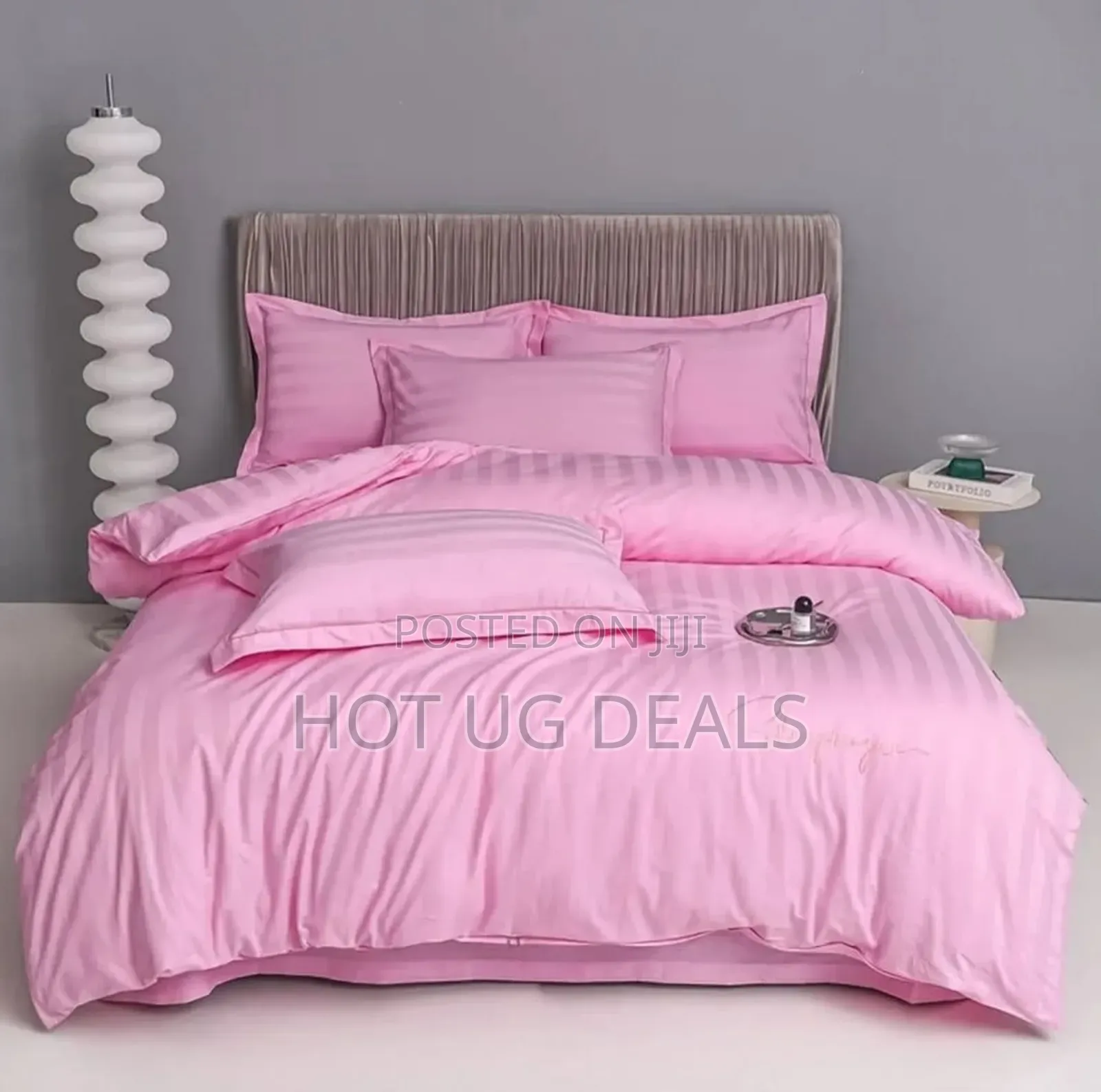 6x6 6pcs Fitted Bedsheets (1 Fitted,1 Flat, 4 Pillowcases)- Pink