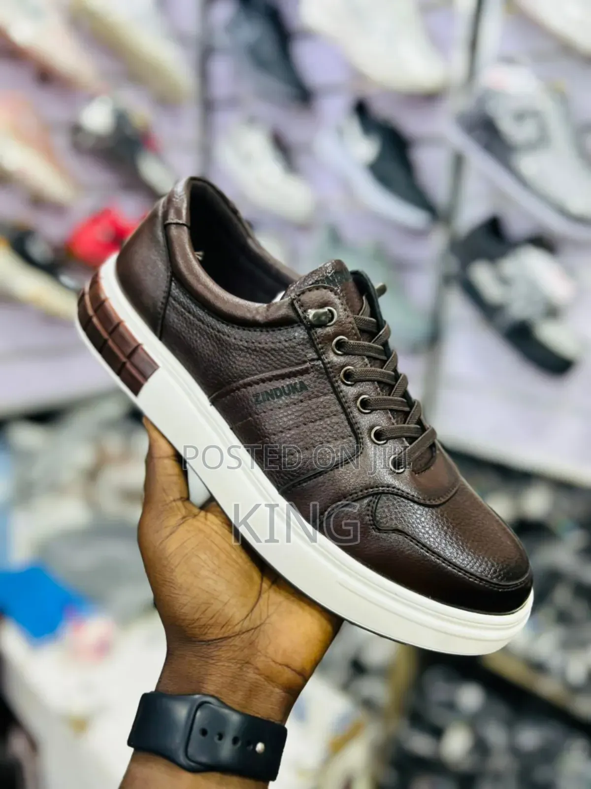 Dark Brown Zinduka Mens Sneakers