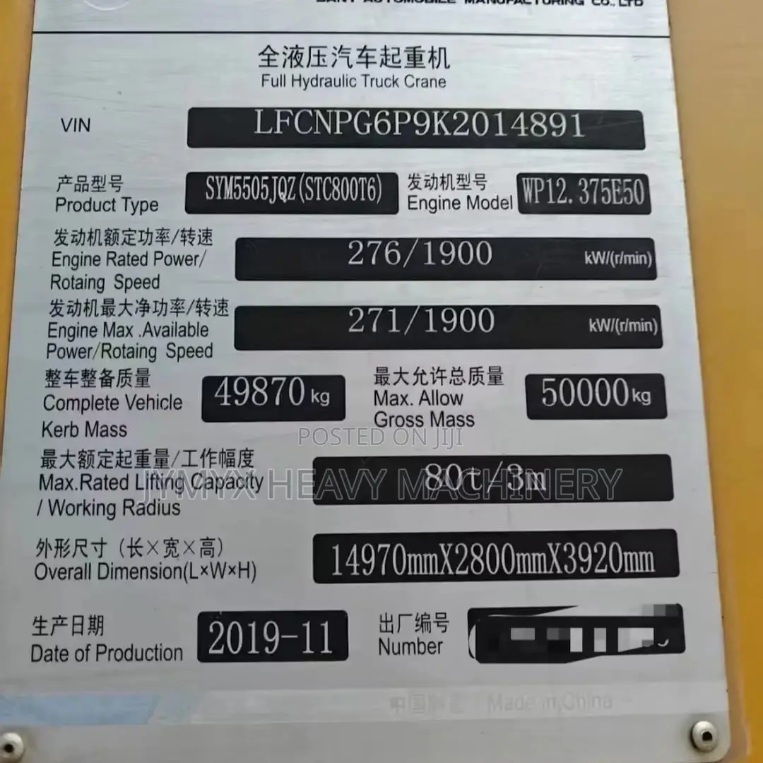 80t for Mobile Crane for Sale