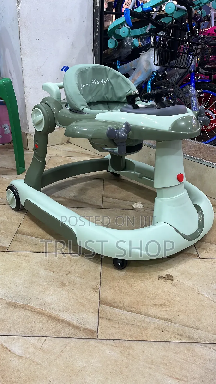 Green Baby Walker