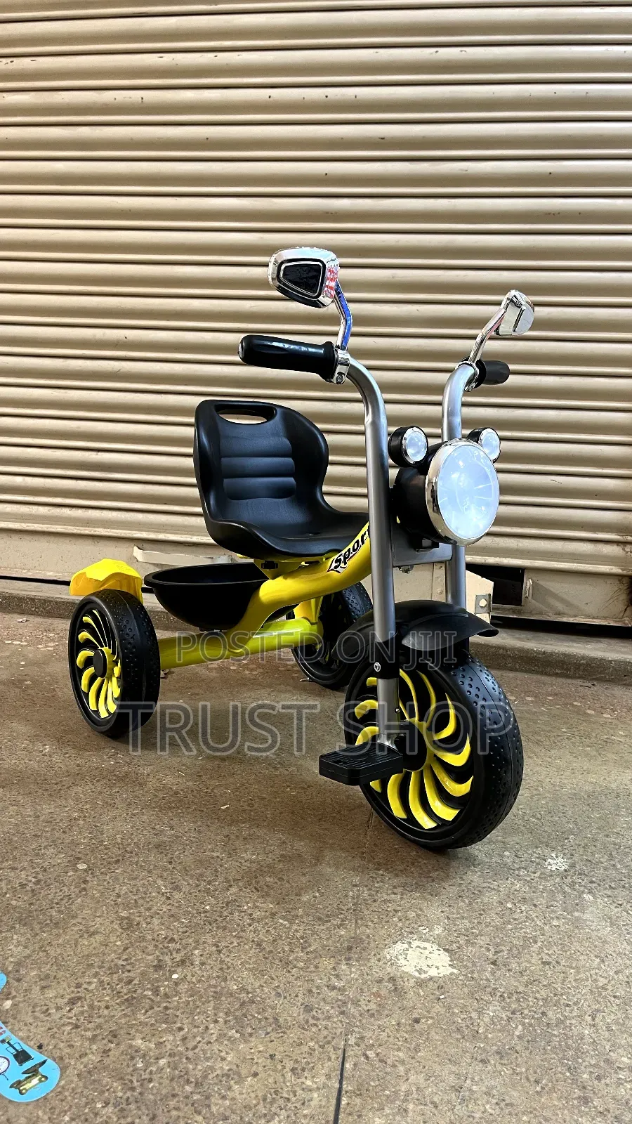 Yellow Mirror Tricycle