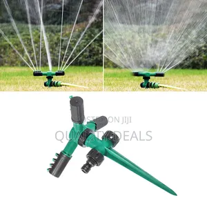 3 Arm Garden Lawn Sprinkler With Ground Spike