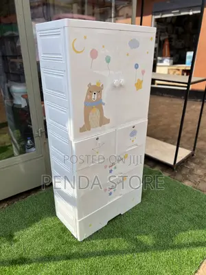 Double Door Baby Plastic Clothes Closet – Infant Storage Unit