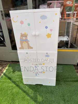 Double Door Baby Plastic Clothes Closet – Modern Organizer Unit