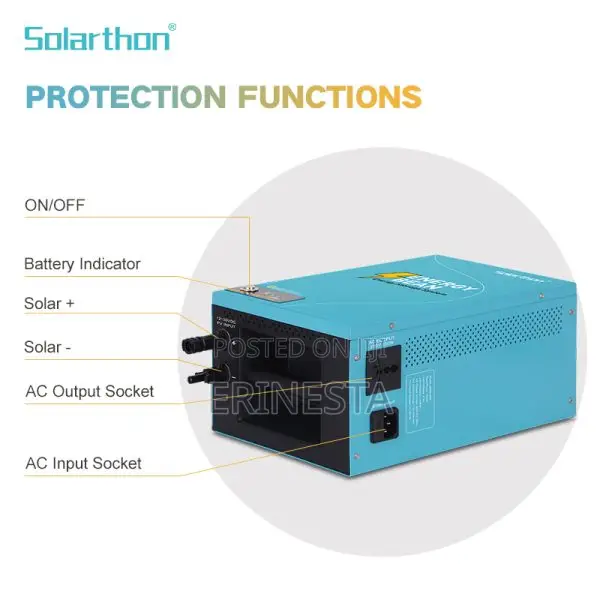 1kwh Solarthon Lifepo4 Energy Bean Power Station 250w Hybrid Inverter
