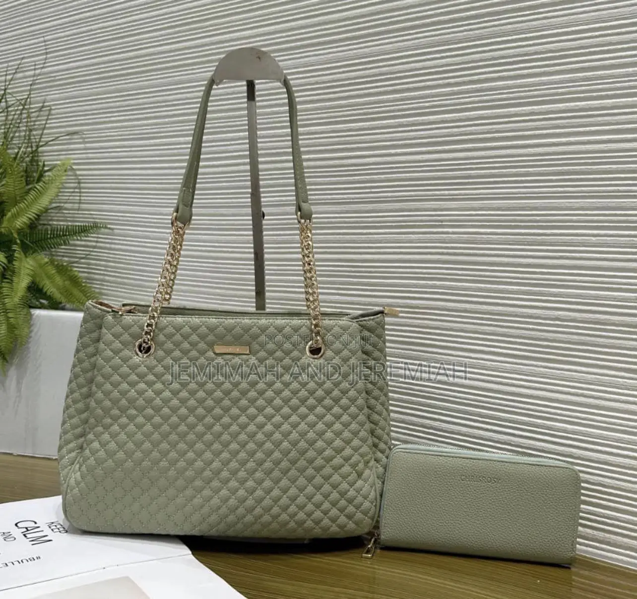 2-Piece Leather Handbag