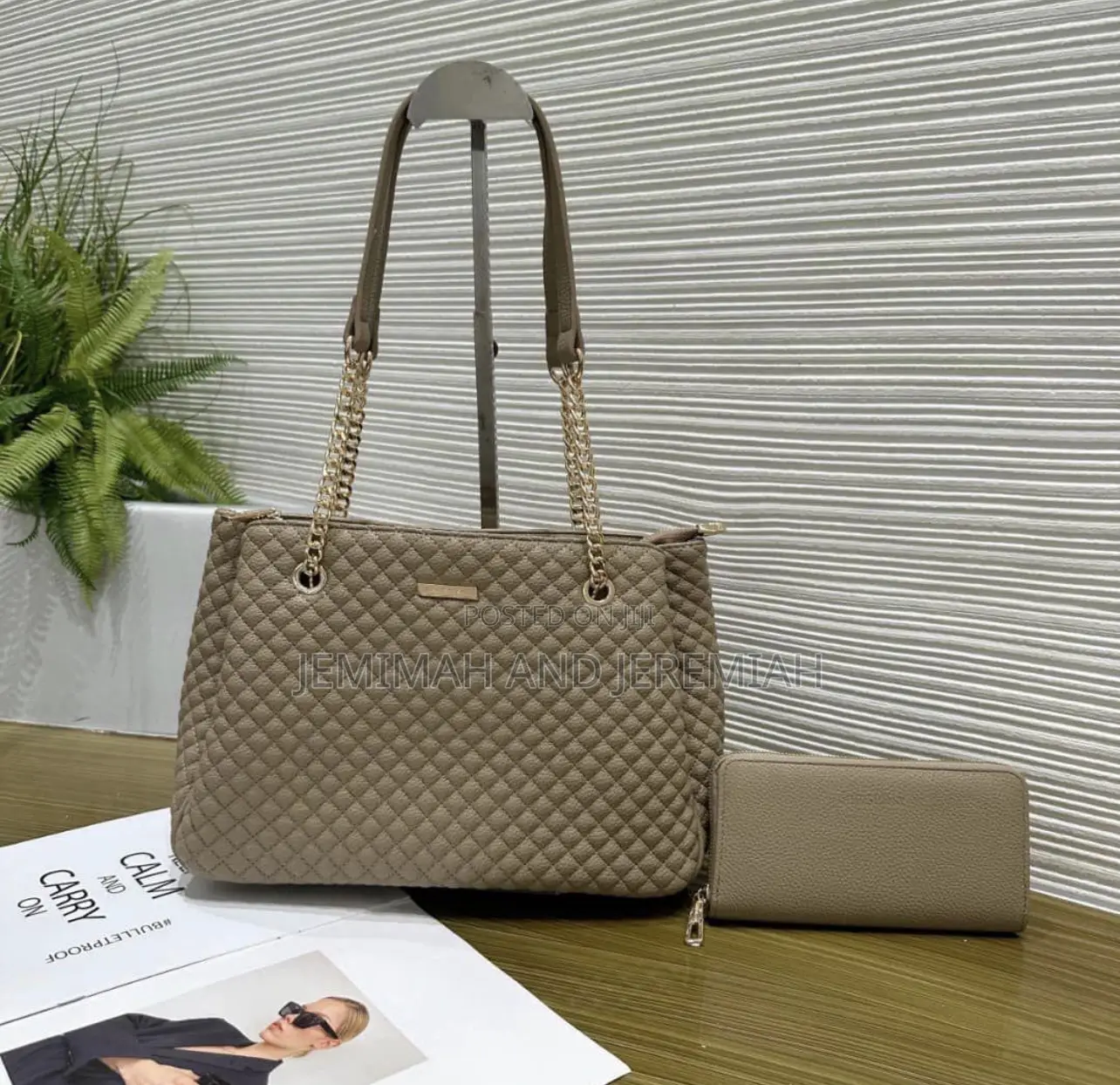 2-Piece Leather Handbag