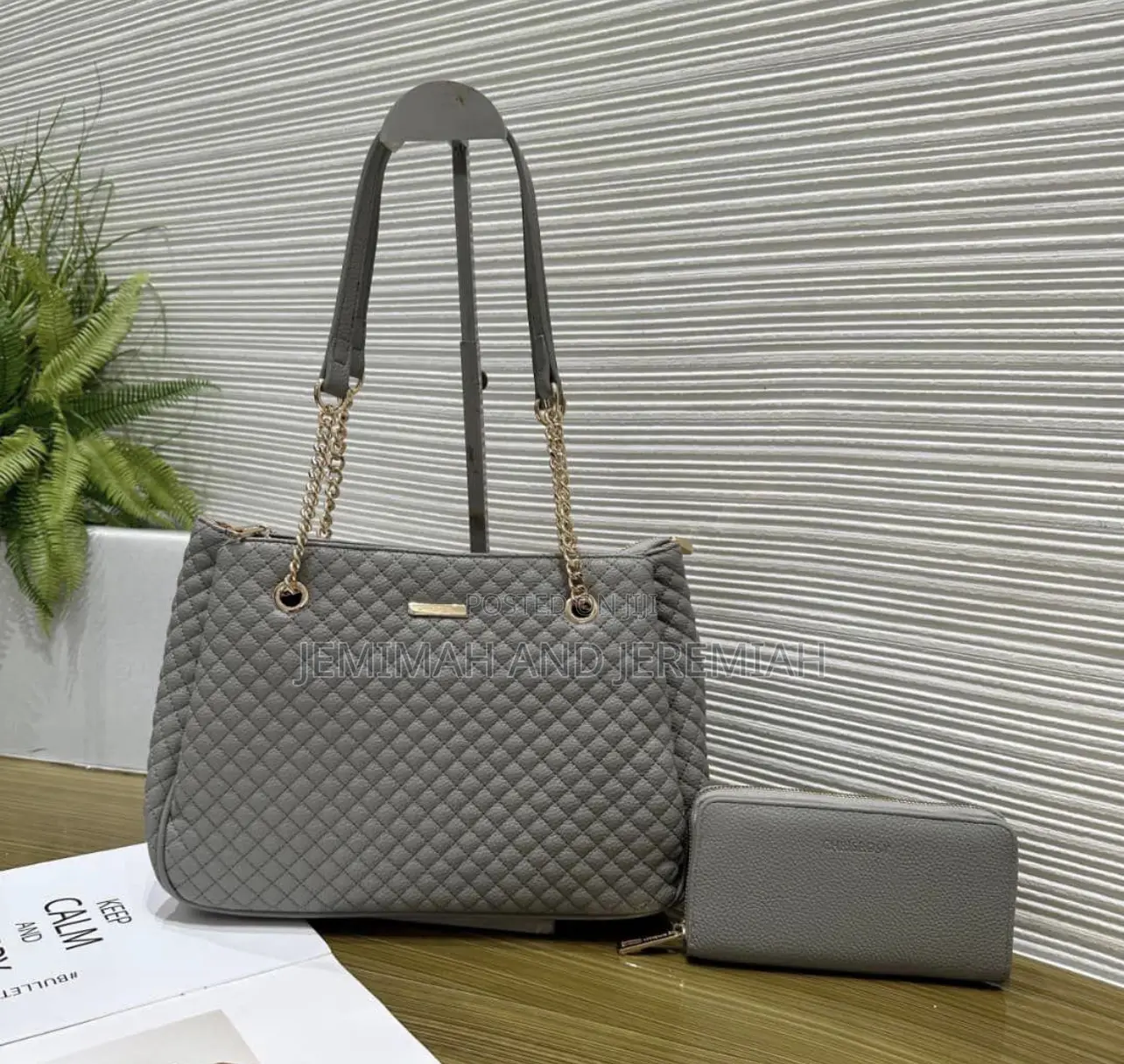 2-Piece Leather Handbag