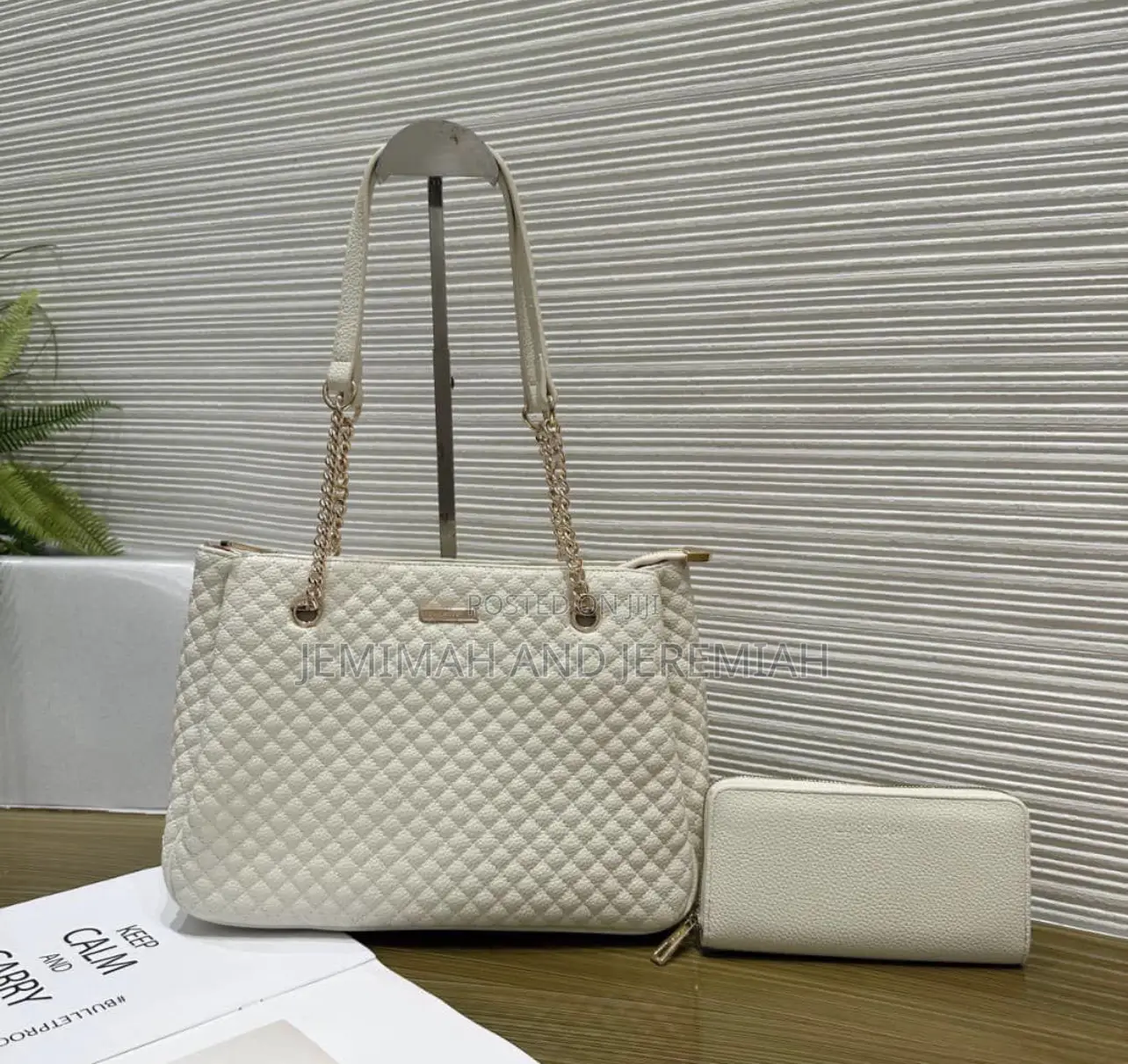 2-Piece Leather Handbag