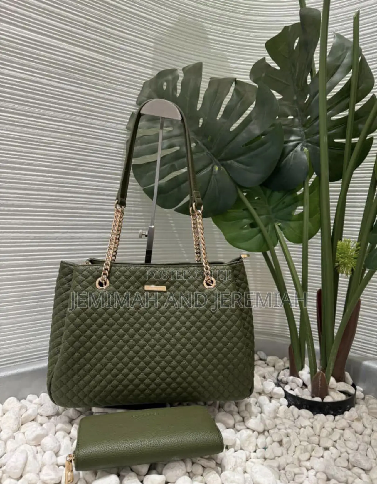 2-Piece Leather Handbag