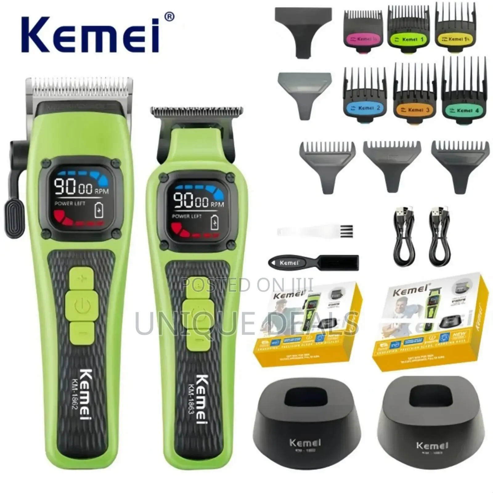 Kemei Electric Clippers - Usb Rechargeable Professional Hair Trimmers